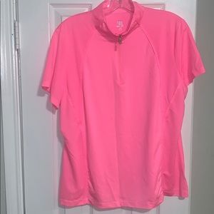 Tail white label mock neck short sleeved golf polo